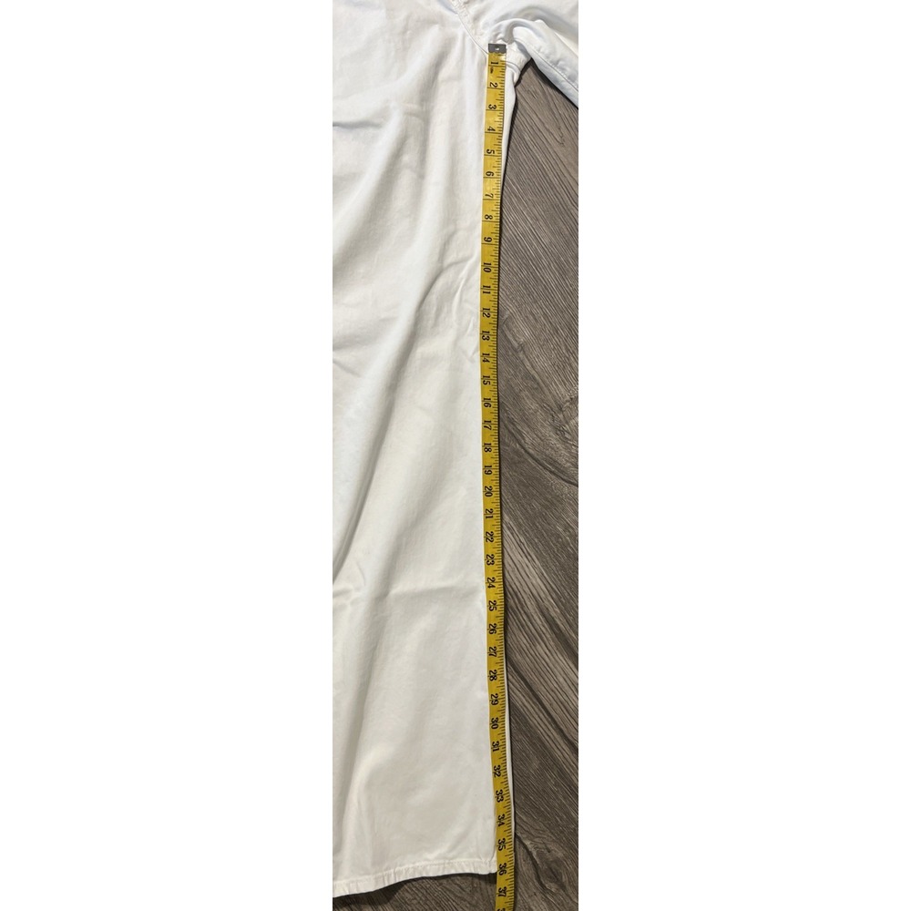 Adriano Goldschmied Protege Straight Leg White Denim Jeans Size 36x34 (37x36) - Picture 7 of 11